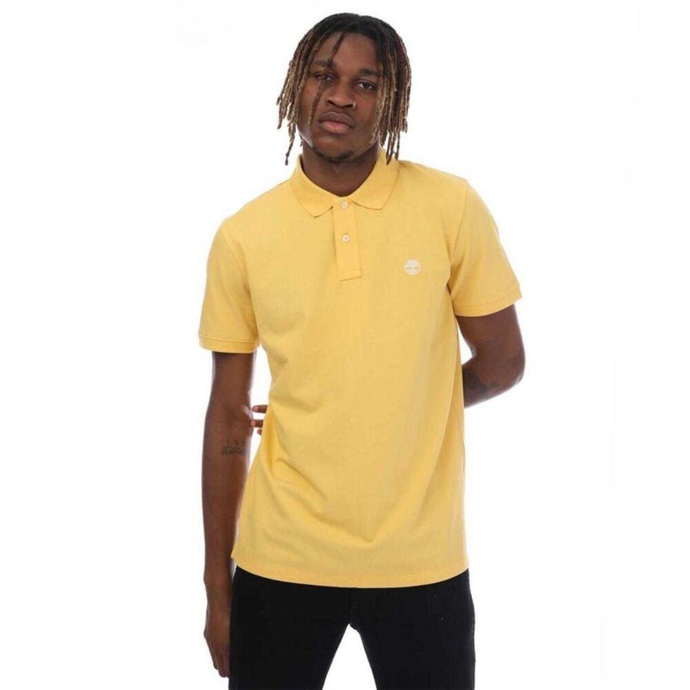 Timberland Mens Millers River Short-Sleeved Polo Shirt / Yellow